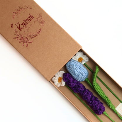 Handcrafted Crochet Assorted Flowers Gift Box